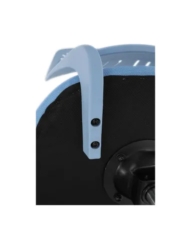 Scaun rotativ, albastru/crom, SELVA | MobilaOK