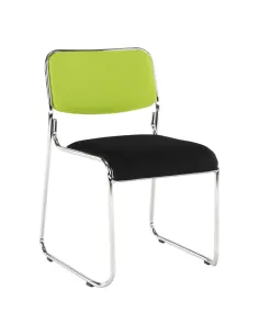 Scaun conferință BULUT, birou/sala ședințe, 50x76x56 cm, plasă verde/metal negru | MobilaOK