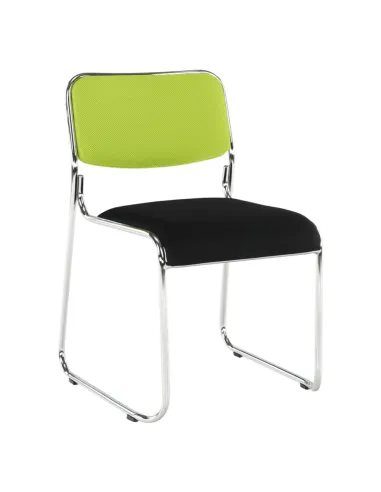Scaun conferință BULUT, birou/sala ședințe, 50x76x56 cm, plasă verde/metal negru | MobilaOK