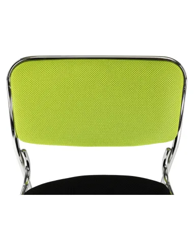 Scaun conferință BULUT, birou/sala ședințe, 50x76x56 cm, plasă verde/metal negru | MobilaOK