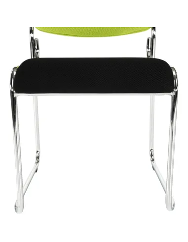 Scaun conferință BULUT, birou/sala ședințe, 50x76x56 cm, plasă verde/metal negru | MobilaOK