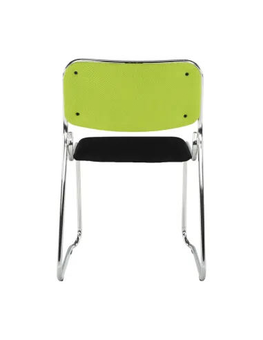 Scaun conferință BULUT, birou/sala ședințe, 50x76x56 cm, plasă verde/metal negru | MobilaOK