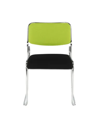Scaun conferință BULUT, birou/sala ședințe, 50x76x56 cm, plasă verde/metal negru | MobilaOK