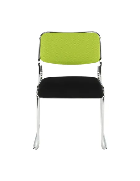 Scaun conferință BULUT, birou/sala ședințe, 50x76x56 cm, plasă verde/metal negru | MobilaOK