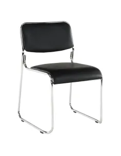 Scaun conferință BULUT, birou, 50x76x56 cm, piele ecologică/metal | MobilaOK