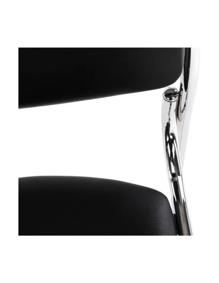 Scaun conferință BULUT, birou, 50x76x56 cm, piele ecologică/metal | MobilaOK