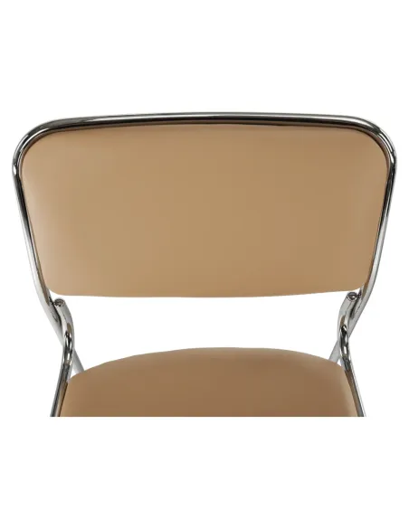 Scaun conferință BULUT, birou, 50x76x56 cm, piele ecologică și metal cromat | MobilaOK