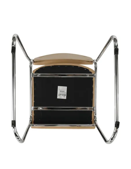 Scaun conferință BULUT, birou, 50x76x56 cm, piele ecologică și metal cromat | MobilaOK