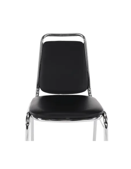 Scaun conferință ZEKI, birou, 45x82x58 cm, piele ecologică și metal | MobilaOK