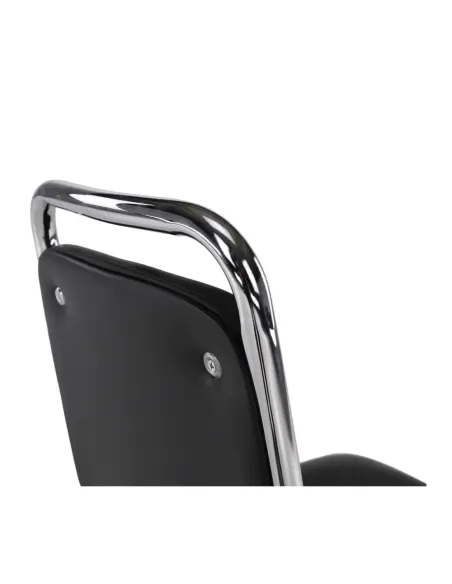 Scaun conferință ZEKI, birou, 45x82x58 cm, piele ecologică și metal | MobilaOK