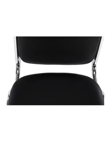 Scaun conferință ZEKI, birou, 45x82x58 cm, piele ecologică și metal | MobilaOK