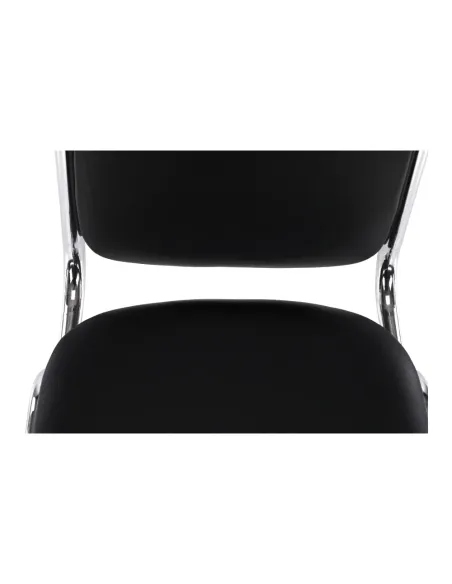 Scaun conferință ZEKI, birou, 45x82x58 cm, piele ecologică și metal | MobilaOK
