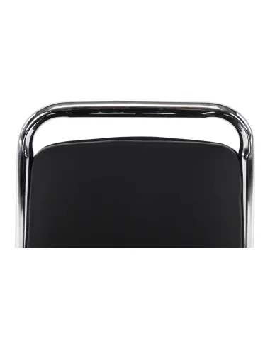 Scaun conferință ZEKI, birou, 45x82x58 cm, piele ecologică și metal | MobilaOK