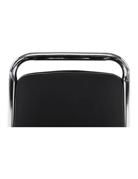 Scaun conferință ZEKI, birou, 45x82x58 cm, piele ecologică și metal | MobilaOK