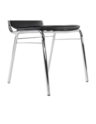 Scaun conferință ZEKI, birou, 45x82x58 cm, piele ecologică și metal | MobilaOK