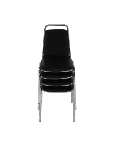 Scaun conferință ZEKI, birou, 45x82x58 cm, piele ecologică și metal | MobilaOK