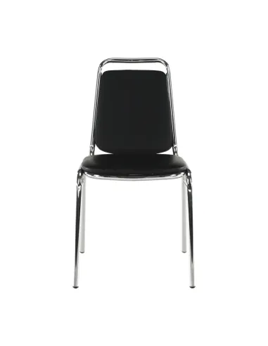 Scaun conferință ZEKI, birou, 45x82x58 cm, piele ecologică și metal | MobilaOK
