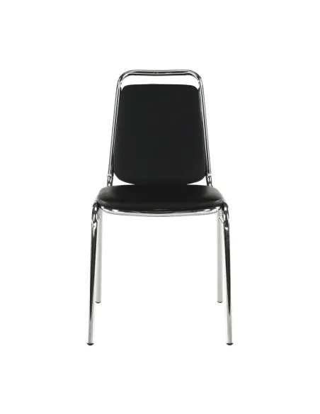 Scaun conferință ZEKI, birou, 45x82x58 cm, piele ecologică și metal | MobilaOK