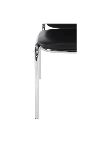 Scaun conferință ZEKI, birou, 45x82x58 cm, piele ecologică și metal | MobilaOK