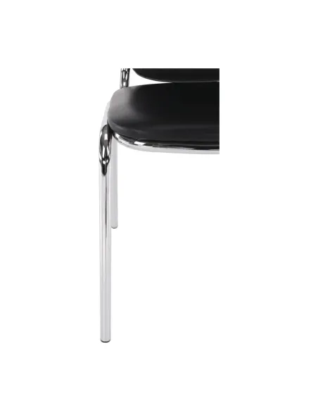 Scaun conferință ZEKI, birou, 45x82x58 cm, piele ecologică și metal | MobilaOK