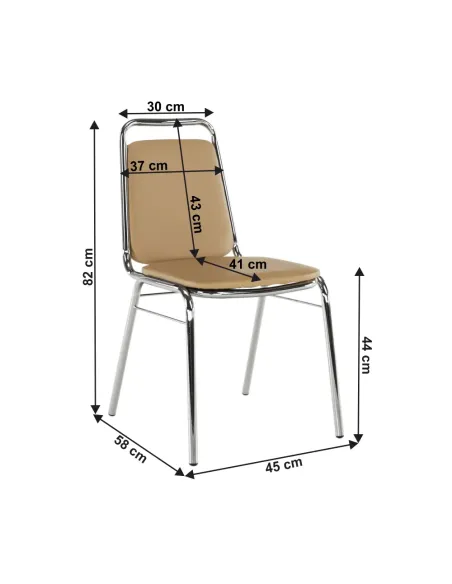 Scaun conferință ZEKI, birou, 45x82x58 cm, piele ecologică | MobilaOK