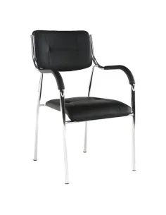 Scaun stivuibil ILHAM, living/birou/evenimente, 52x85x55 cm, Piele ecologică/Metal | MobilaOK