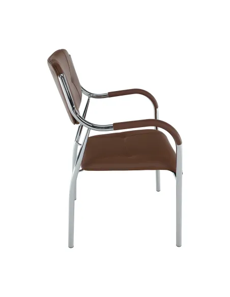 Scaun stivuibil ILHAM, living/birou/restaurant, 52x85x55 cm, Piele ecologică și Metal | MobilaOK