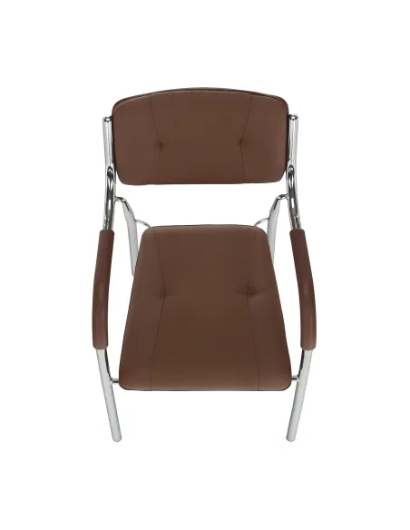 Scaun stivuibil ILHAM, living/birou/restaurant, 52x85x55 cm, Piele ecologică și Metal | MobilaOK