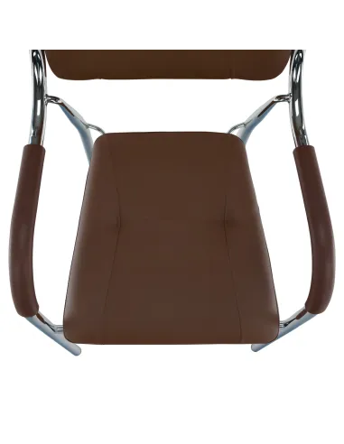 Scaun stivuibil ILHAM, living/birou/restaurant, 52x85x55 cm, Piele ecologică și Metal | MobilaOK
