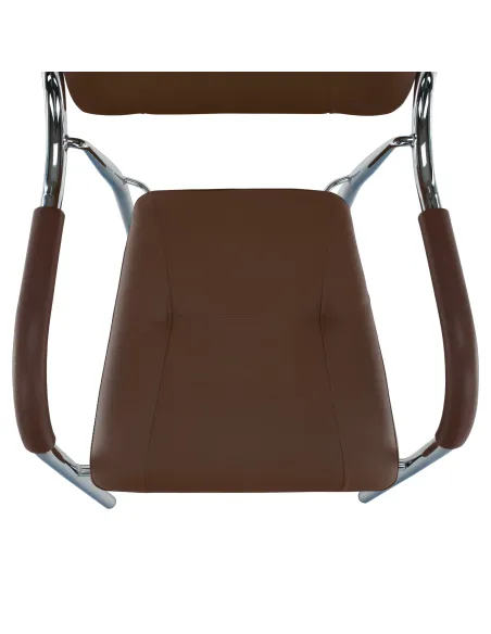 Scaun stivuibil ILHAM, living/birou/restaurant, 52x85x55 cm, Piele ecologică și Metal | MobilaOK