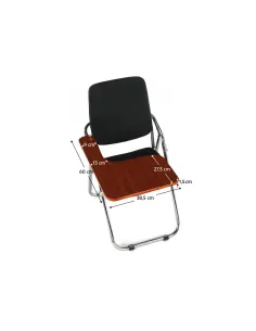 Scaun conferință SONER, birou/sala conferințe, 51x84x85 cm, piele ecologică, lemn, metal | MobilaOK