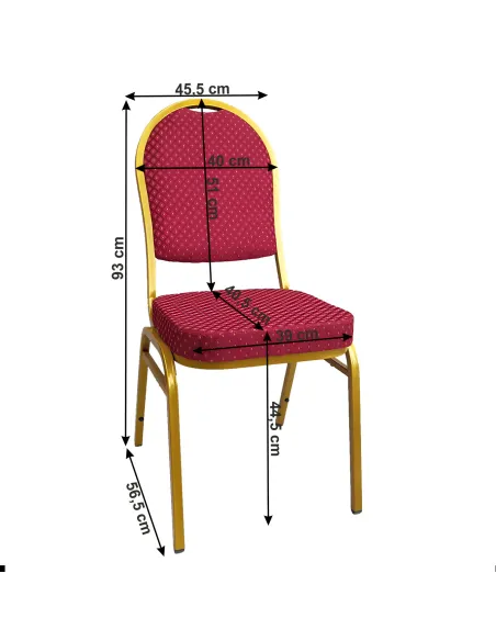 Scaun Stivuitor JEFF 3 NEW, evenimente/birou, 45.5x56.5x93 cm, Tesatura + Metal | MobilaOK