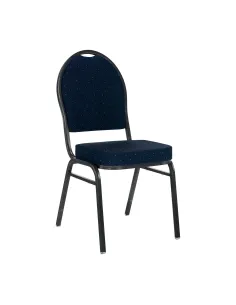 Scaun stivuitor JEFF 3 NEW, birou/eveniment, 45.5x56.5x93 cm, material textil albastru/cadru metalic gri | MobilaOK