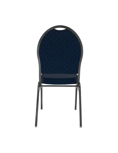 Scaun stivuitor JEFF 3 NEW, birou/eveniment, 45.5x56.5x93 cm, material textil albastru/cadru metalic gri | MobilaOK