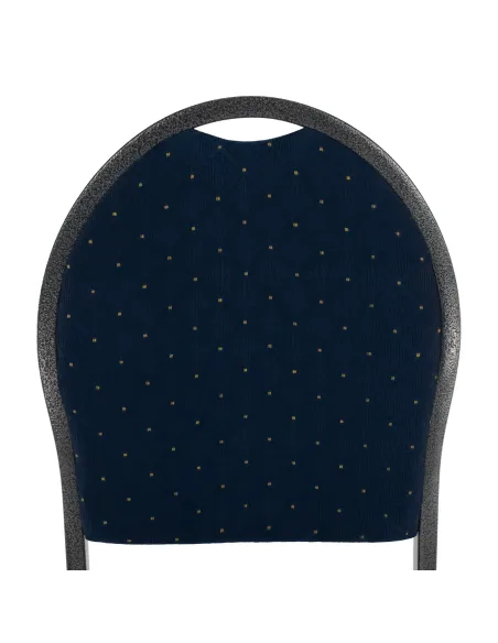 Scaun stivuitor JEFF 3 NEW, birou/eveniment, 45.5x56.5x93 cm, material textil albastru/cadru metalic gri | MobilaOK