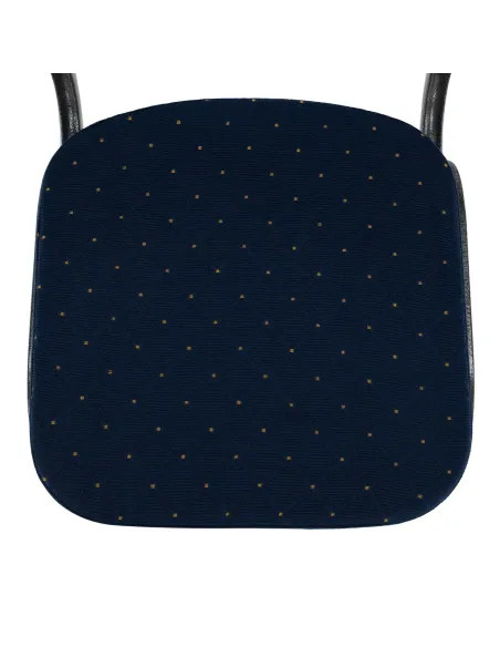 Scaun stivuitor JEFF 3 NEW, birou/eveniment, 45.5x56.5x93 cm, material textil albastru/cadru metalic gri | MobilaOK