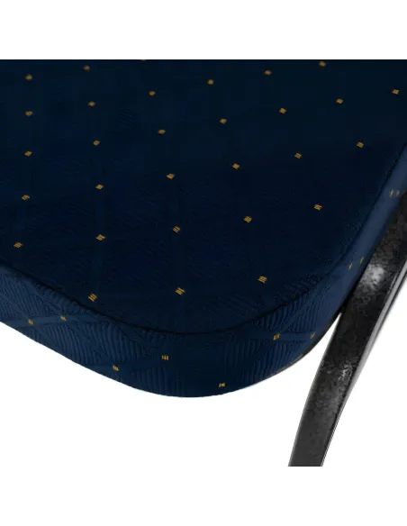 Scaun stivuitor JEFF 3 NEW, birou/eveniment, 45.5x56.5x93 cm, material textil albastru/cadru metalic gri | MobilaOK