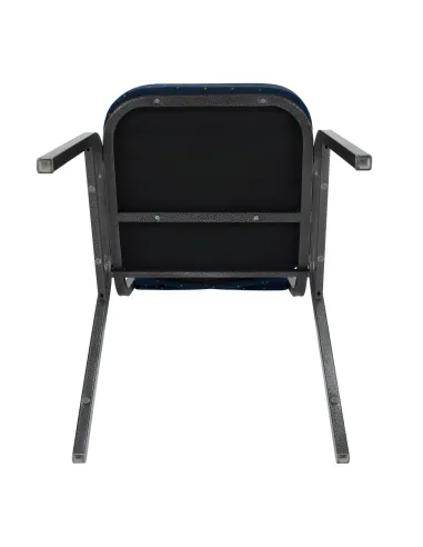 Scaun stivuitor JEFF 3 NEW, birou/eveniment, 45.5x56.5x93 cm, material textil albastru/cadru metalic gri | MobilaOK