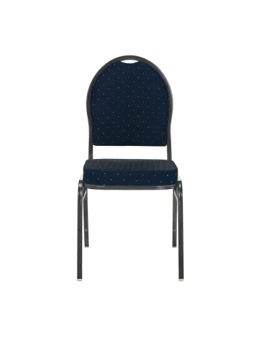 Scaun stivuitor JEFF 3 NEW, birou/eveniment, 45.5x56.5x93 cm, material textil albastru/cadru metalic gri | MobilaOK