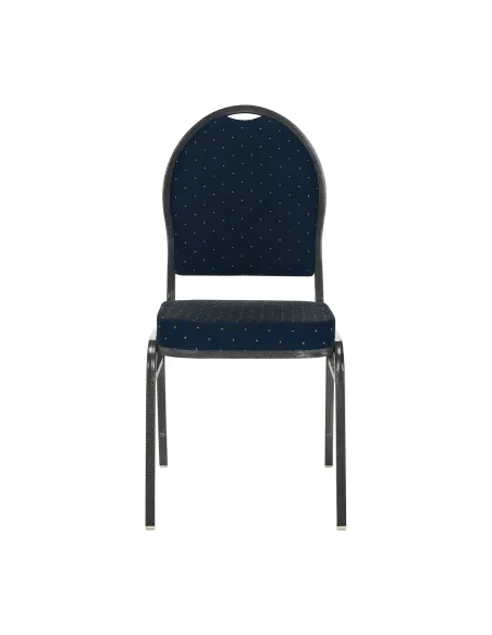 Scaun stivuitor JEFF 3 NEW, birou/eveniment, 45.5x56.5x93 cm, material textil albastru/cadru metalic gri | MobilaOK