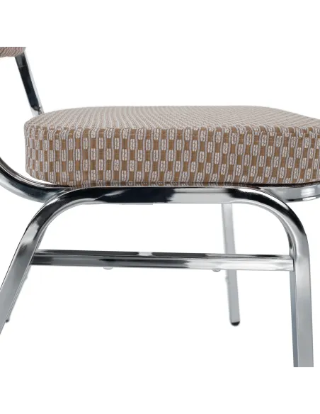 Scaun stivuitor ZINA 3 NEW, conferinte/restaurant, 44x60x95 cm, Tesatura/Metal | MobilaOK