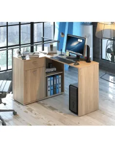 Masă PC de colț KALIMERO, birou, 120x75.6x90 cm, PAL melaminat | MobilaOK 2