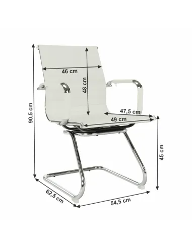 Scaun de birou, AZURE 2 NEW TYP 2, birou, 54.5x62.5x90.5 cm, piele ecologica si crom | MobilaOK