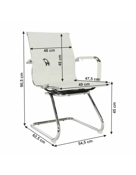 Scaun de birou, AZURE 2 NEW TYP 2, birou, 54.5x62.5x90.5 cm, piele ecologica si crom | MobilaOK