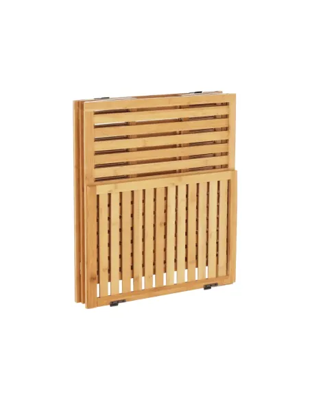 Coș de rufe, MENORK, dormitor/baie, 50x35x60 cm, bambus și textil | MobilaOK