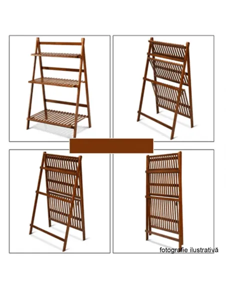 Raft, NEPEL, living/bucătărie/balcon, 70x40x96 cm, bambus natural | MobilaOK