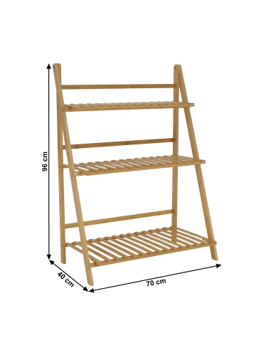 Raft, NEPEL, living/bucătărie/balcon, 70x40x96 cm, bambus natural | MobilaOK