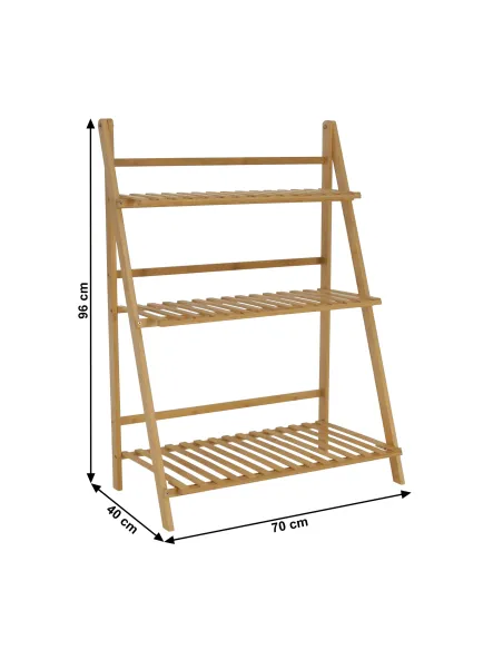 Raft, NEPEL, living/bucătărie/balcon, 70x40x96 cm, bambus natural | MobilaOK