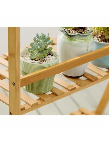 Raft, NEPEL, living/bucătărie/balcon, 70x40x96 cm, bambus natural | MobilaOK