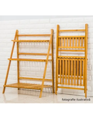 Raft, NEPEL TYP 2, living/bucătărie/balcon, 70x47x122 cm, Bambus | MobilaOK